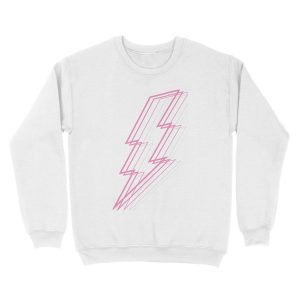Alternative view of Pink Lightning Unisex Crewneck Sweatshirt