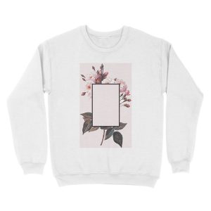 Alternative view of Pink Rectangle Flowers Unisex Crewneck Sweatshirt