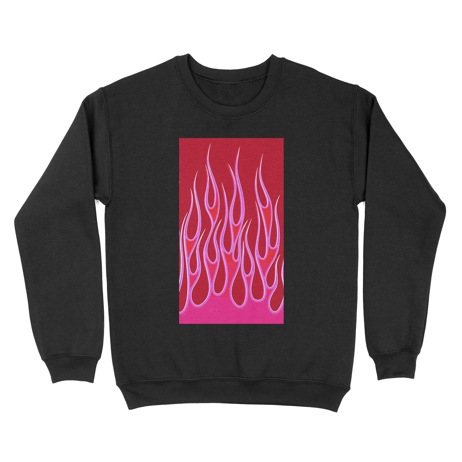 pink red flames Unisex Crewneck Sweatshirt