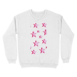 Alternative view of pink stars Unisex Crewneck Sweatshirt