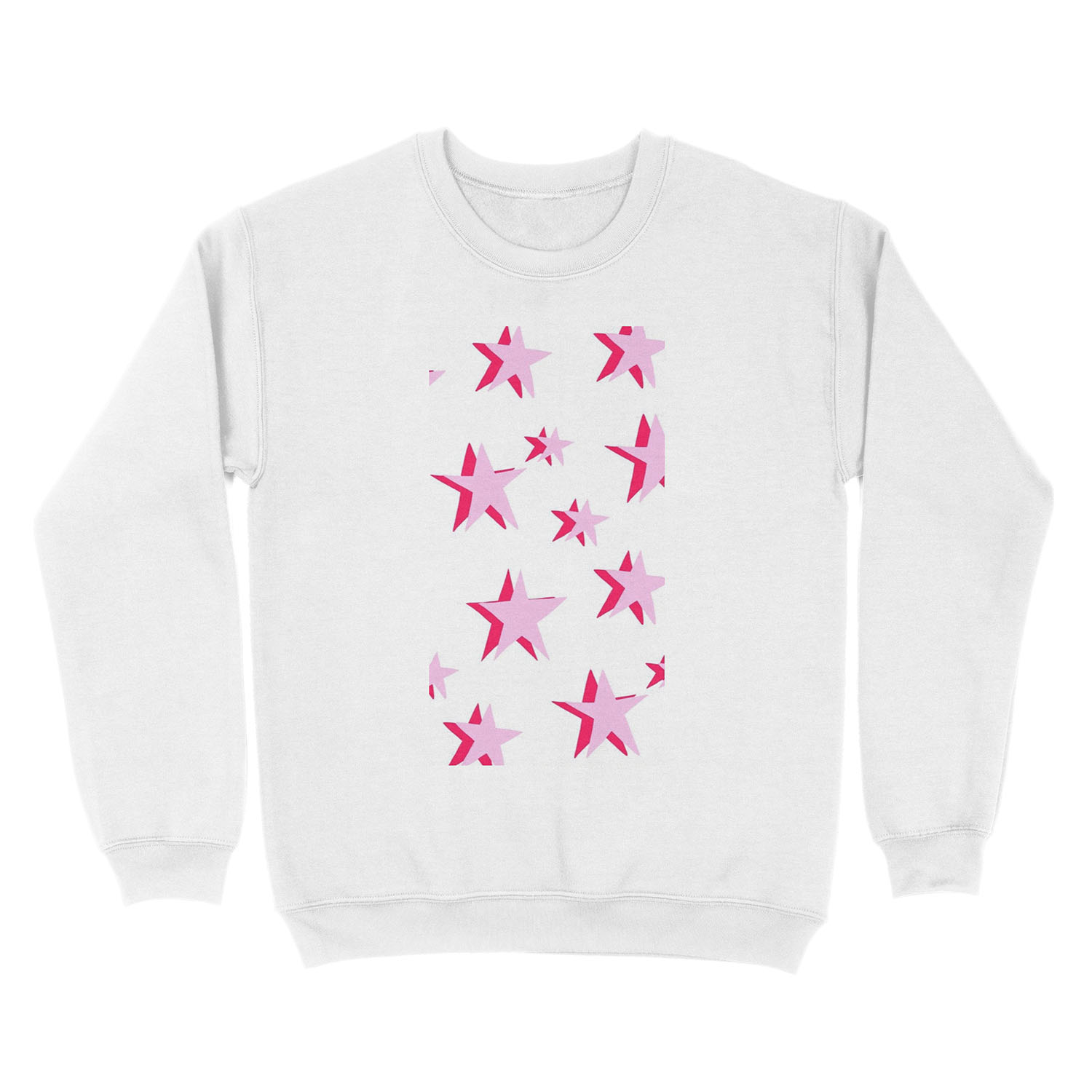 pink stars Unisex Crewneck Sweatshirt - Image 2