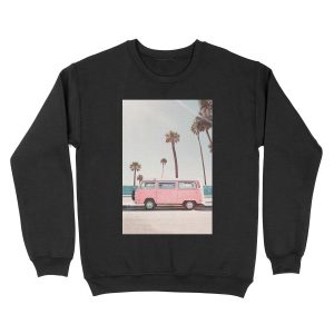 Pink Van Unisex Crewneck Sweatshirt