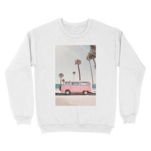 Alternative view of Pink Van Unisex Crewneck Sweatshirt