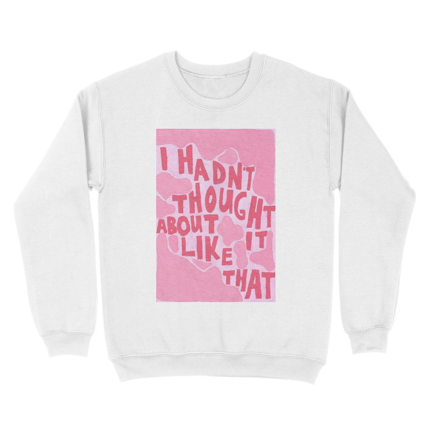 pink vintage quote aesthetic Unisex Crewneck Sweatshirt - Image 2