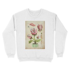 Alternative view of Piranha Plant Botanical Illustration Unisex Crewneck Sweatshirt