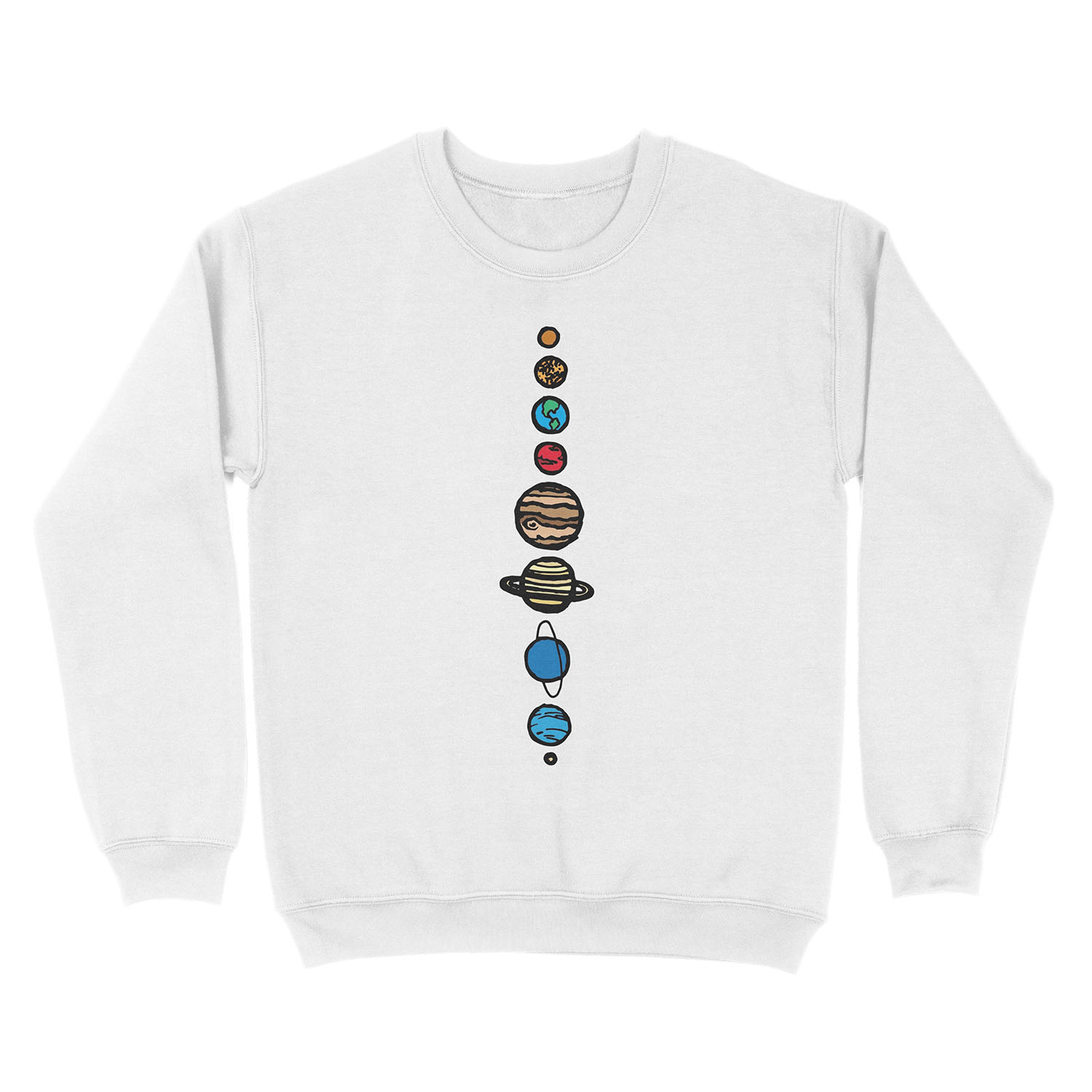 Planets Colour Unisex Crewneck Sweatshirt - Image 2