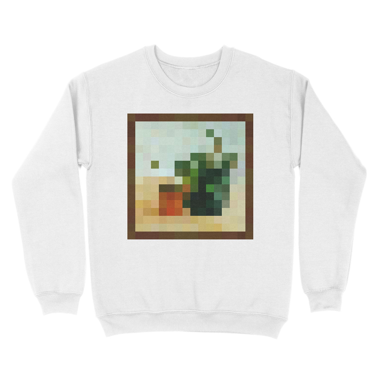 Plant - Minecraft Painting Unisex Crewneck Sweatshirt - Image 2