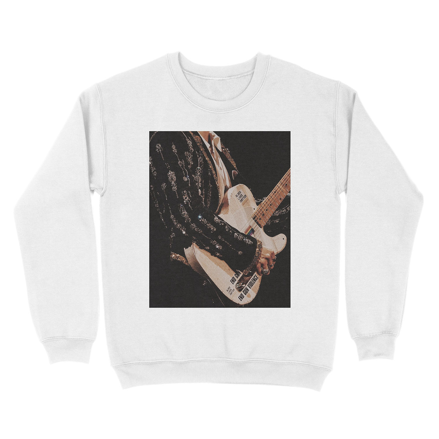 playing my guitar harry Unisex Crewneck Sweatshirt - Image 2
