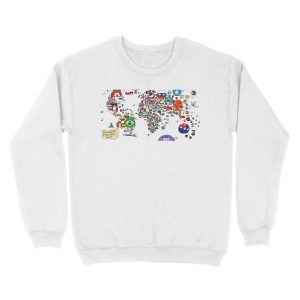 Alternative view of Polandball Countryball World Map Unisex Crewneck Sweatshirt