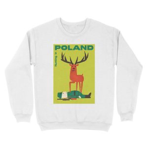 Alternative view of Polish Vintage Anti Hunting in Poland Travel Unisex Crewneck Sweatshirt