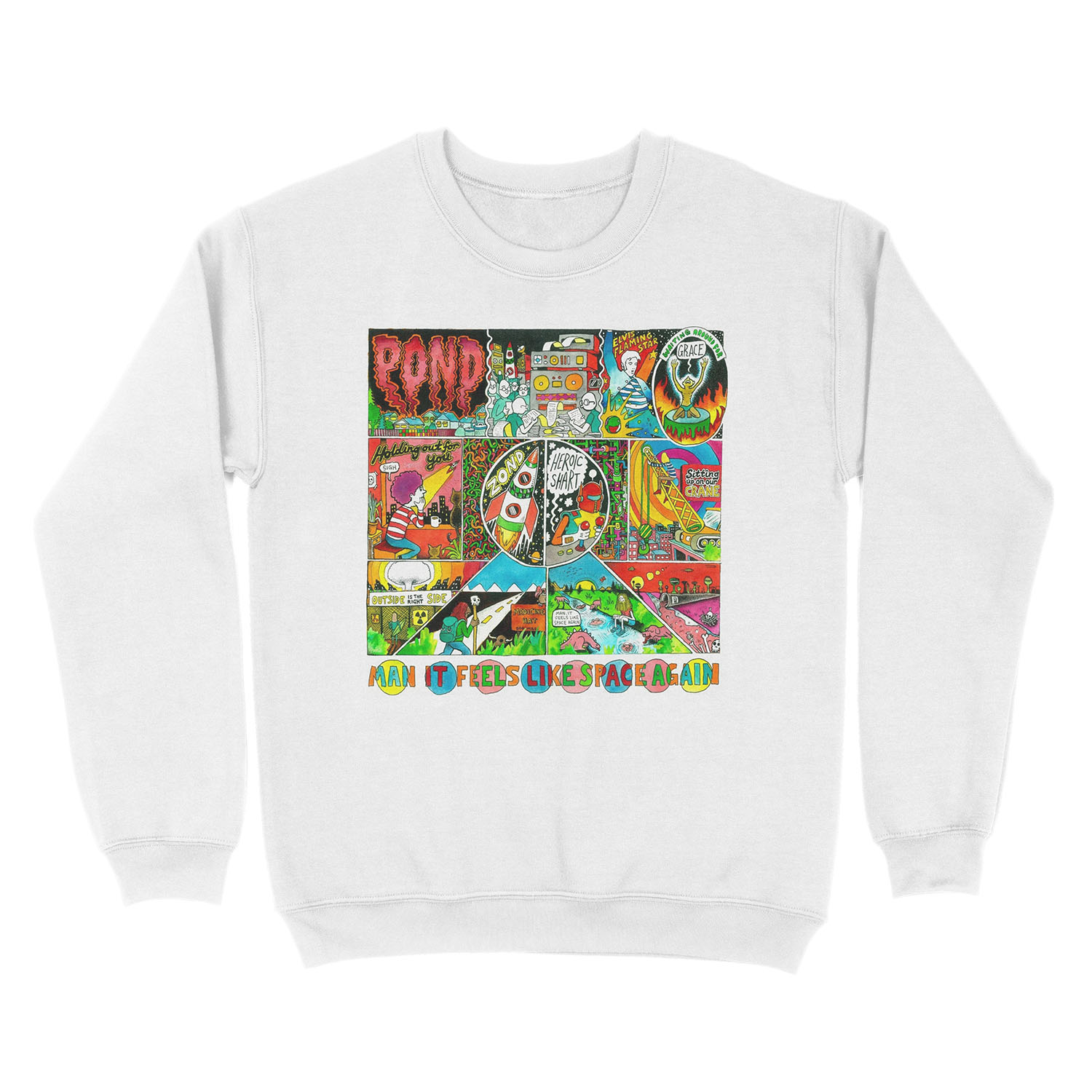Pond - Man it Feels Like Space Again Unisex Crewneck Sweatshirt - Image 2