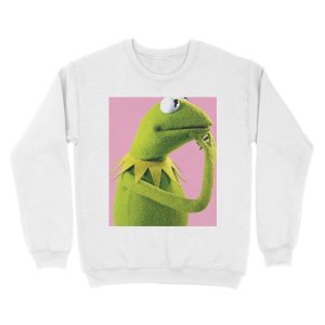 Alternative view of Pondering Kermit Unisex Crewneck Sweatshirt
