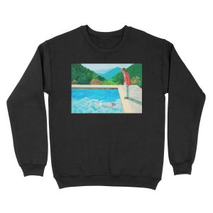 pool with two figures Unisex Crewneck Sweatshirt