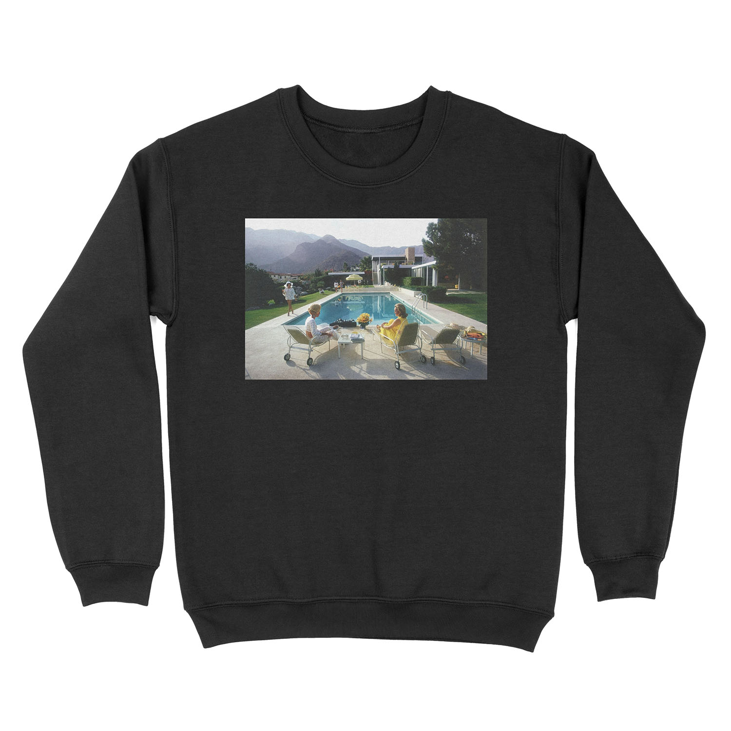 Poolside Mountain Unisex Crewneck Sweatshirt