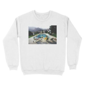 Alternative view of Poolside Mountain Unisex Crewneck Sweatshirt