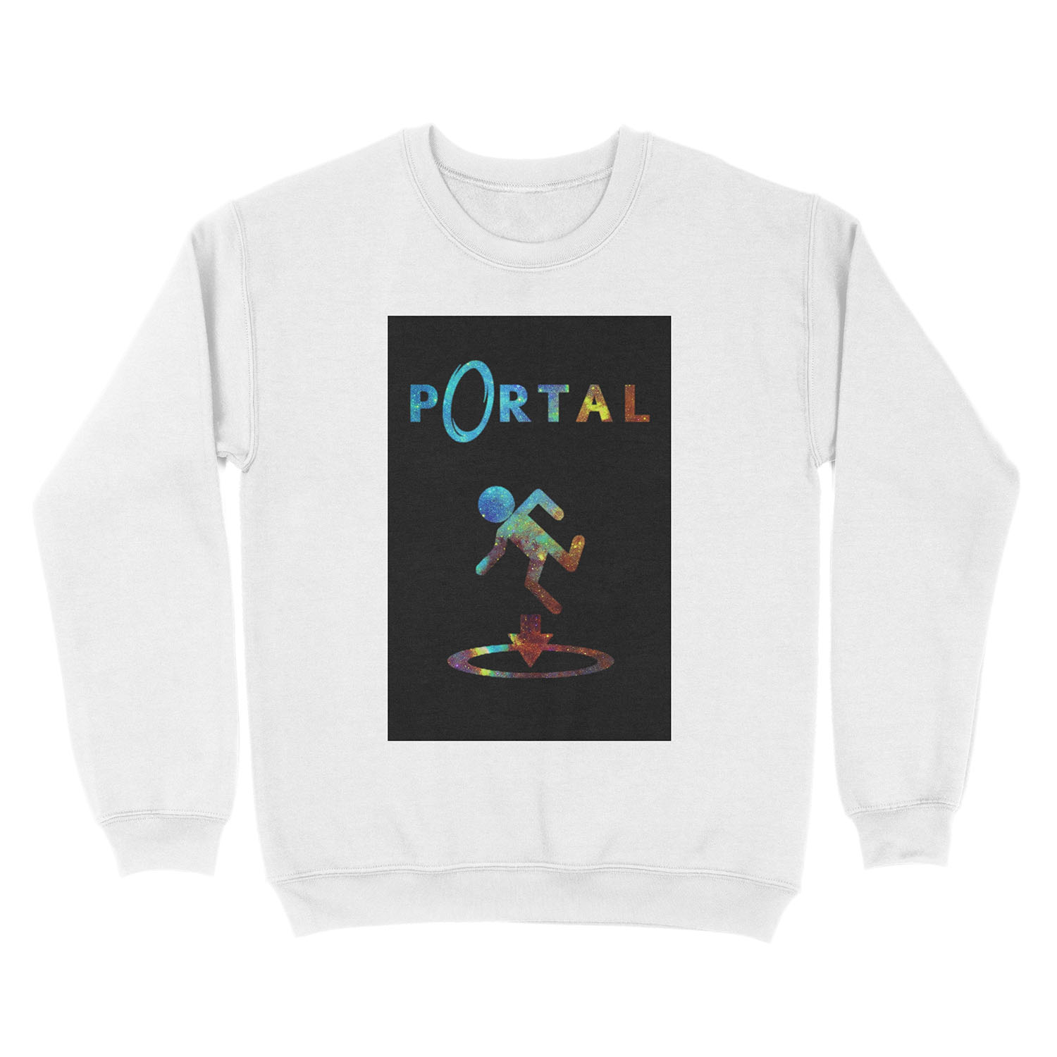 Portal Minimalist Nebula Design Unisex Crewneck Sweatshirt - Image 2