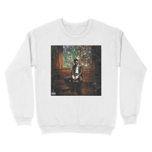 Alternative view of Portrait Man On The Moon Unisex Crewneck Sweatshirt