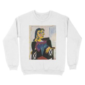 Alternative view of Portrait of Dora Maar-Pablo Picasso Unisex Crewneck Sweatshirt