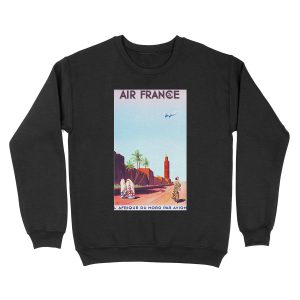 Poster Air France L'Afrique du Nord par Avion 1934 Unisex Crewneck Sweatshirt