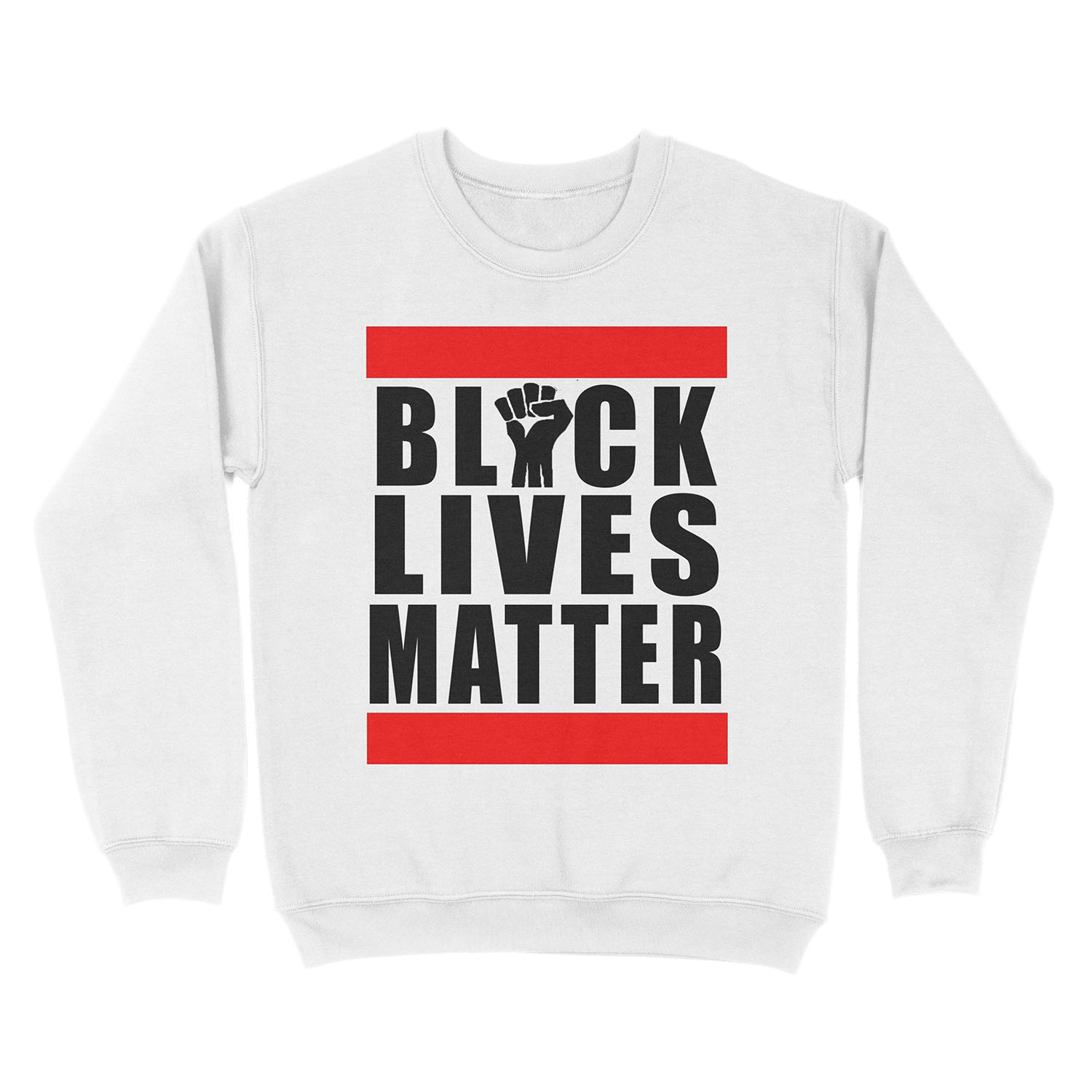 Power Fist Black Lives Matter Unisex Crewneck Sweatshirt - Image 2