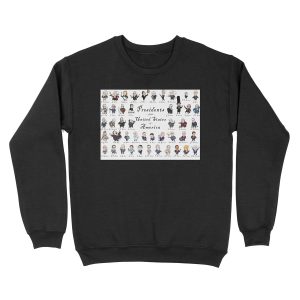 Presidents of the United States of America 2021 with no border Unisex Crewneck Sweatshirt