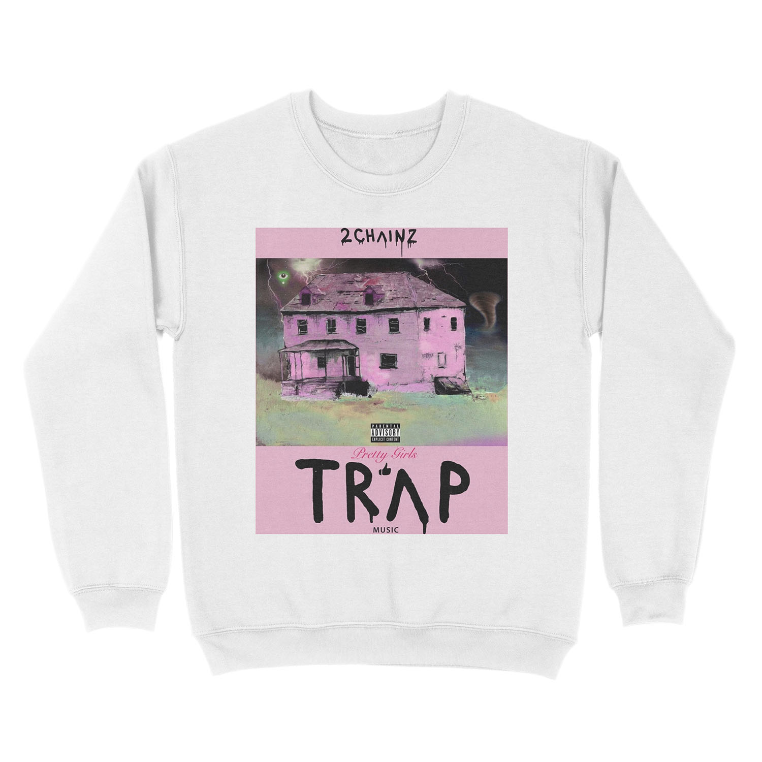 pretty girls like trap music Unisex Crewneck Sweatshirt - Image 2