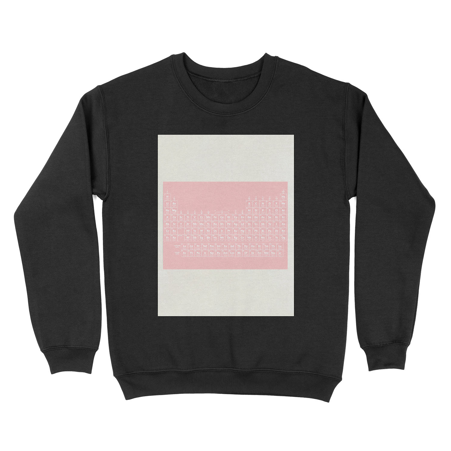 Pretty Periodic Table White Pink Unisex Crewneck Sweatshirt