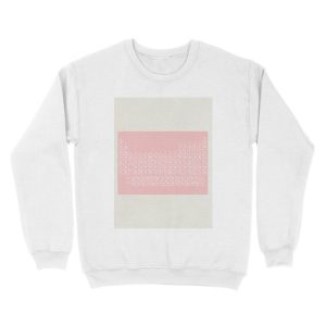 Alternative view of Pretty Periodic Table White Pink Unisex Crewneck Sweatshirt