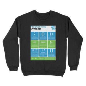 Programming Symbols (Coding Literacy) Unisex Crewneck Sweatshirt
