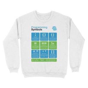 Alternative view of Programming Symbols (Coding Literacy) Unisex Crewneck Sweatshirt