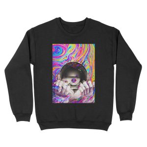 Psychedelic Astronaut (Vintage Effect) Unisex Crewneck Sweatshirt