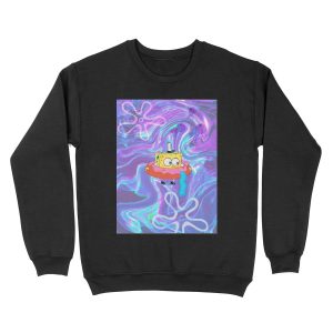 Psychedelic Donut Spongebob Tapestry Unisex Crewneck Sweatshirt
