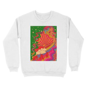 Alternative view of Psychedelic Lady Unisex Crewneck Sweatshirt