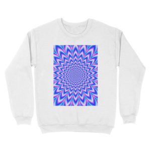 Alternative view of Psychedelic Pulse in Blue and Pink Unisex Crewneck Sweatshirt