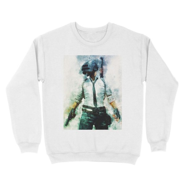 PUBG - Watercolor Painting The Unknown Unisex Crewneck Sweatshirt - Image 2