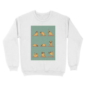 Alternative view of Pug Yoga Unisex Crewneck Sweatshirt