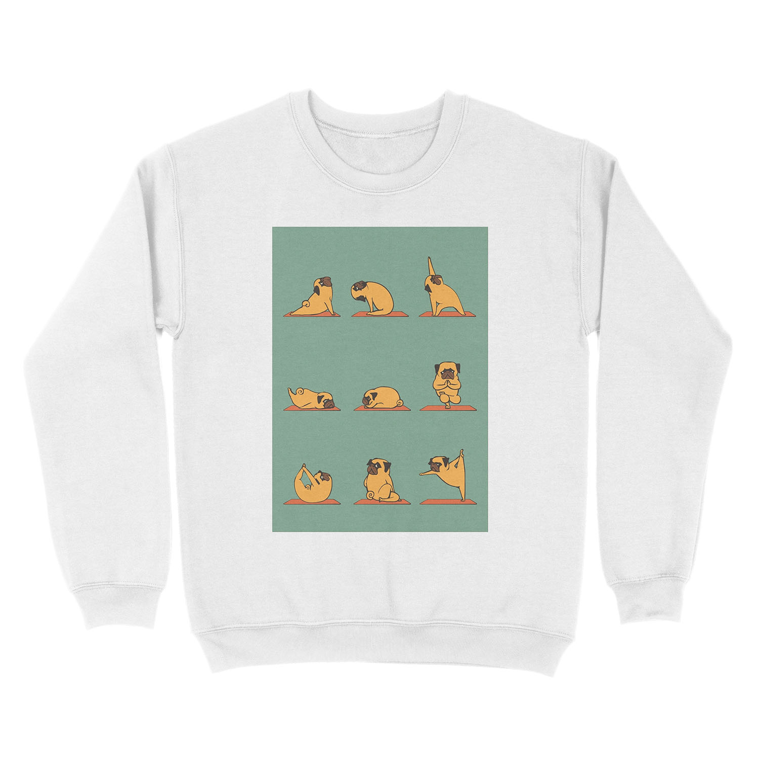Pug Yoga Unisex Crewneck Sweatshirt - Image 2