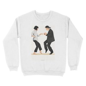 Alternative view of Pulp Fiction Twist Dance | Pop Culture Art Unisex Crewneck Sweatshirt