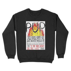 Pup On Tour! (distressed design) Unisex Crewneck Sweatshirt