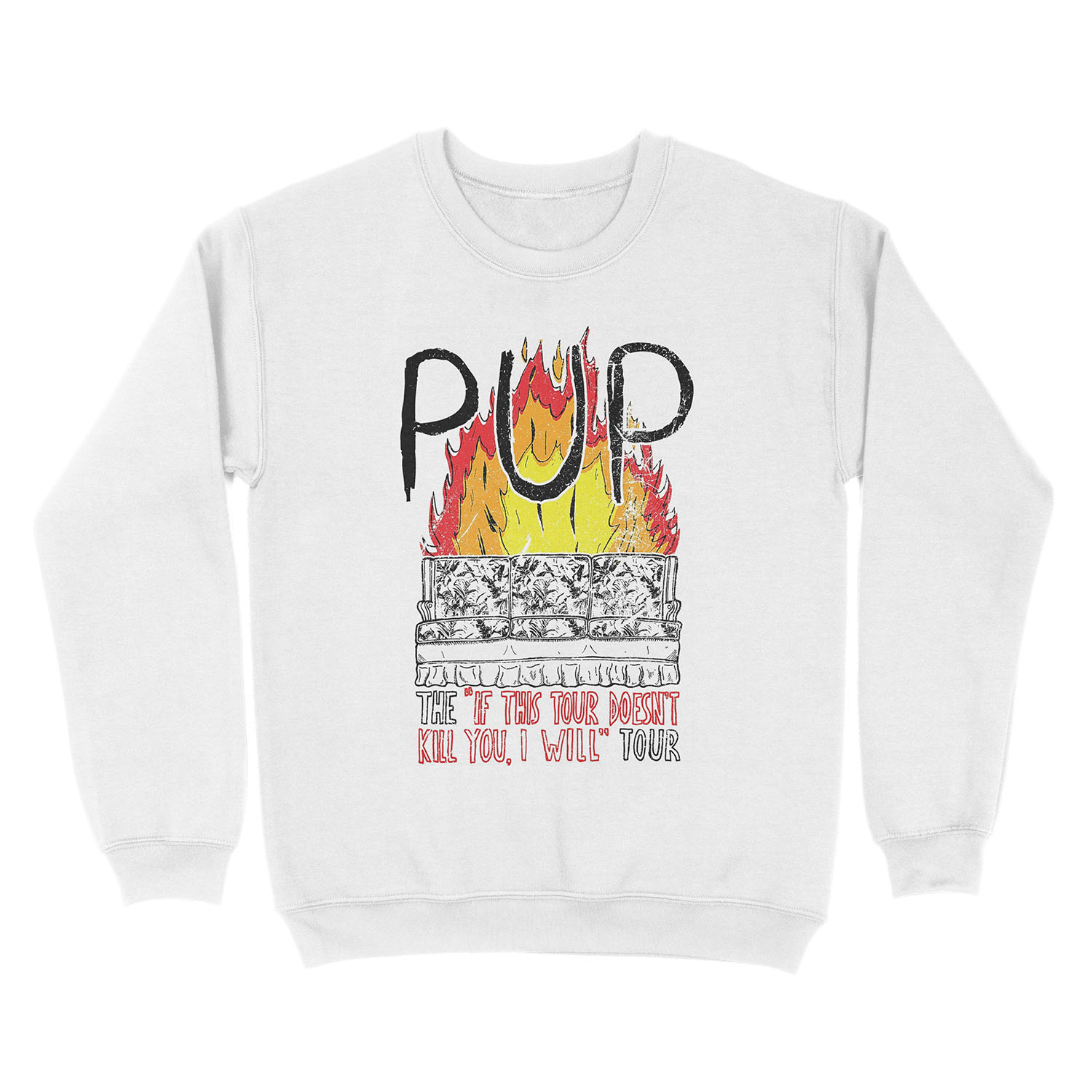 Pup On Tour! (distressed design) Unisex Crewneck Sweatshirt - Image 2