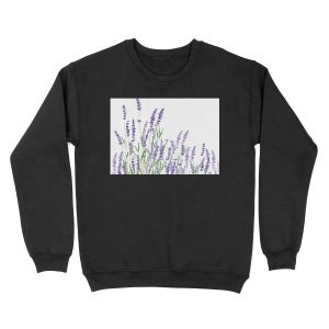 purple lavender horizontal watercolor Unisex Crewneck Sweatshirt