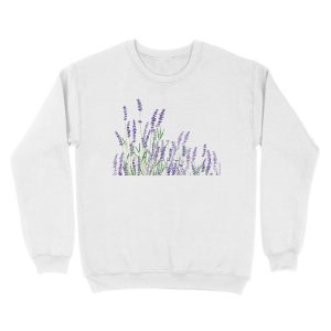 Alternative view of purple lavender horizontal watercolor Unisex Crewneck Sweatshirt