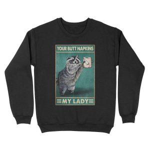 Raccoon Butt Napkins Unisex Crewneck Sweatshirt
