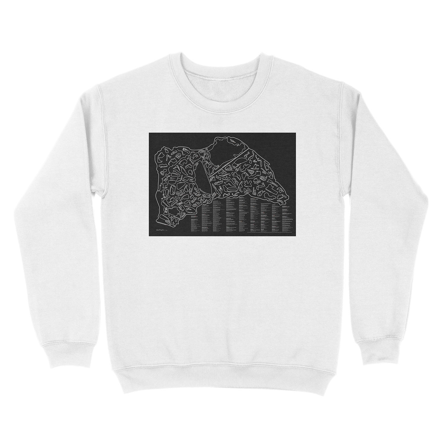 Race Tracks to Scale (Inverted) Unisex Crewneck Sweatshirt - Image 2
