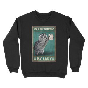 racoon napkins Unisex Crewneck Sweatshirt