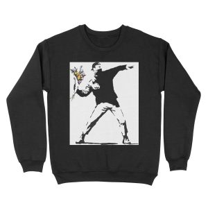 Rage Flower Bomber Stencil Unisex Crewneck Sweatshirt