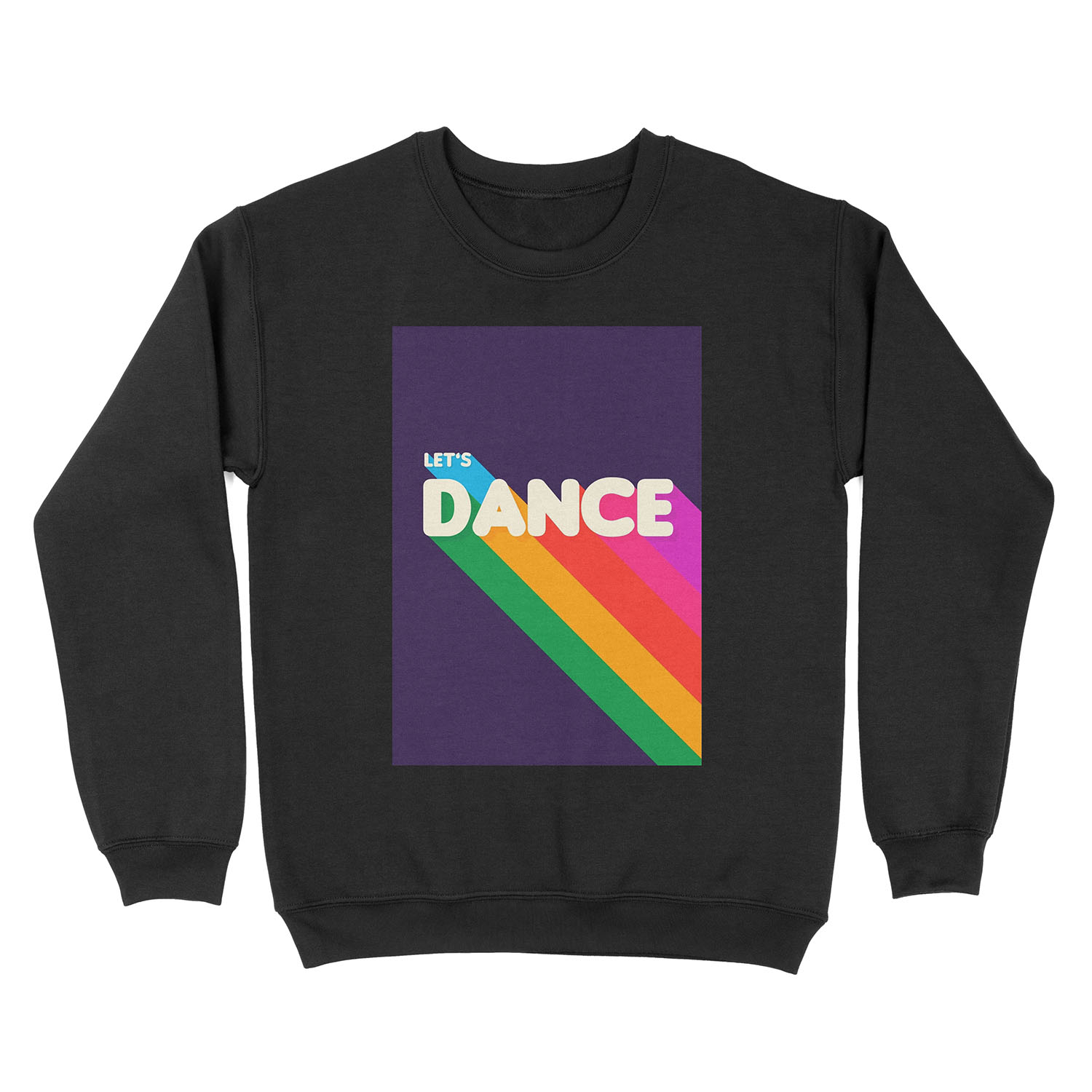 Rainbow dance typography Unisex Crewneck Sweatshirt