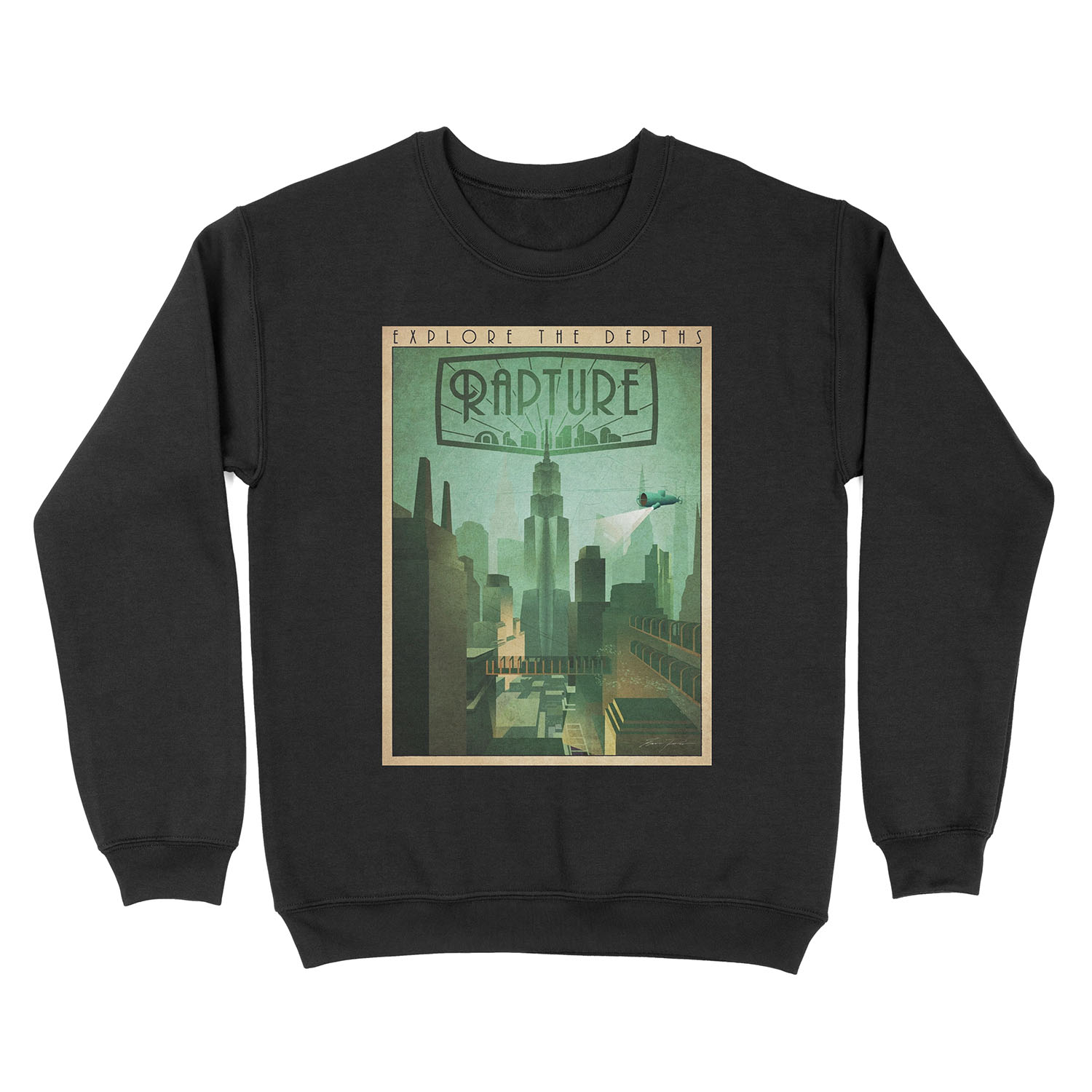 Rapture Art-Deco Travel Unisex Crewneck Sweatshirt
