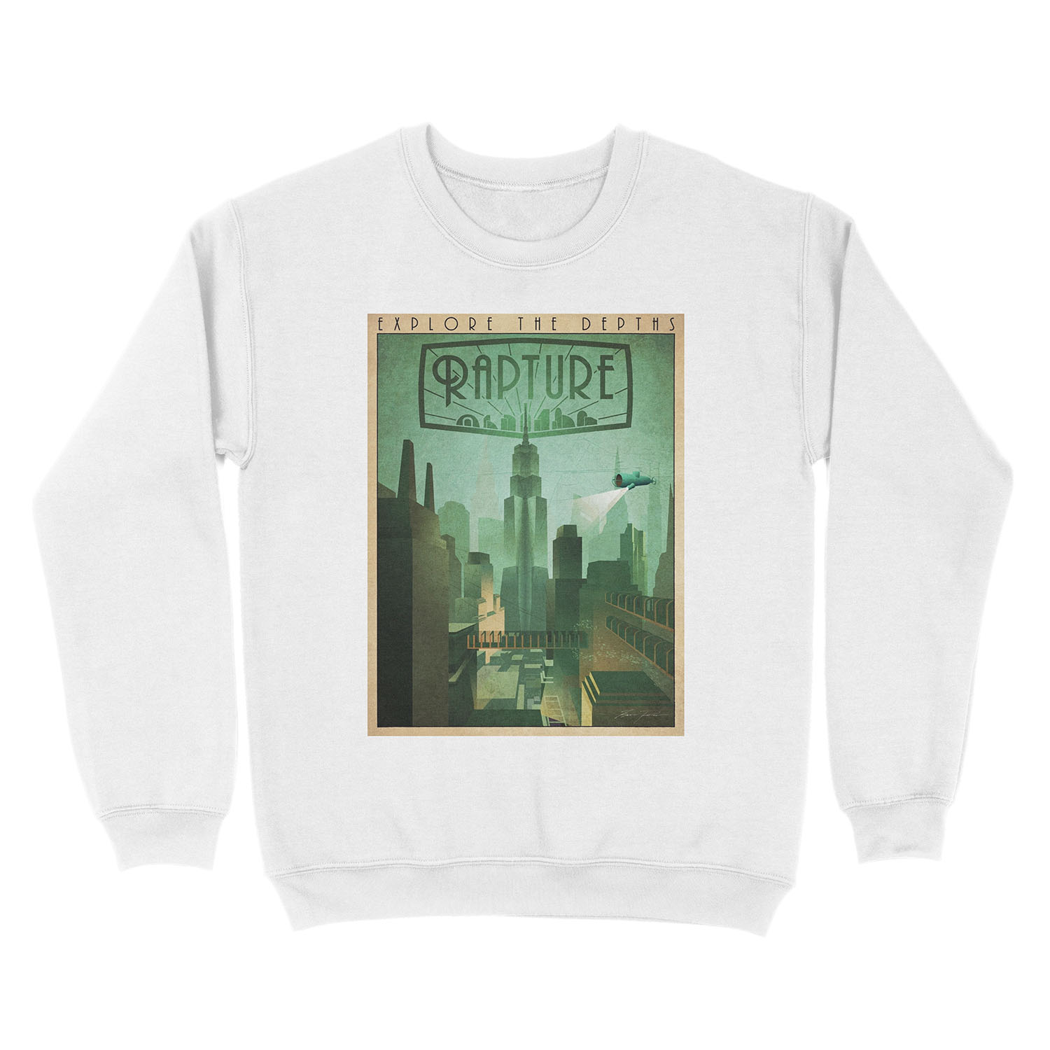 Rapture Art-Deco Travel Unisex Crewneck Sweatshirt - Image 2