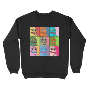 Rare Pop Art Marilyn Monroe Pepe the Frog Unisex Crewneck Sweatshirt